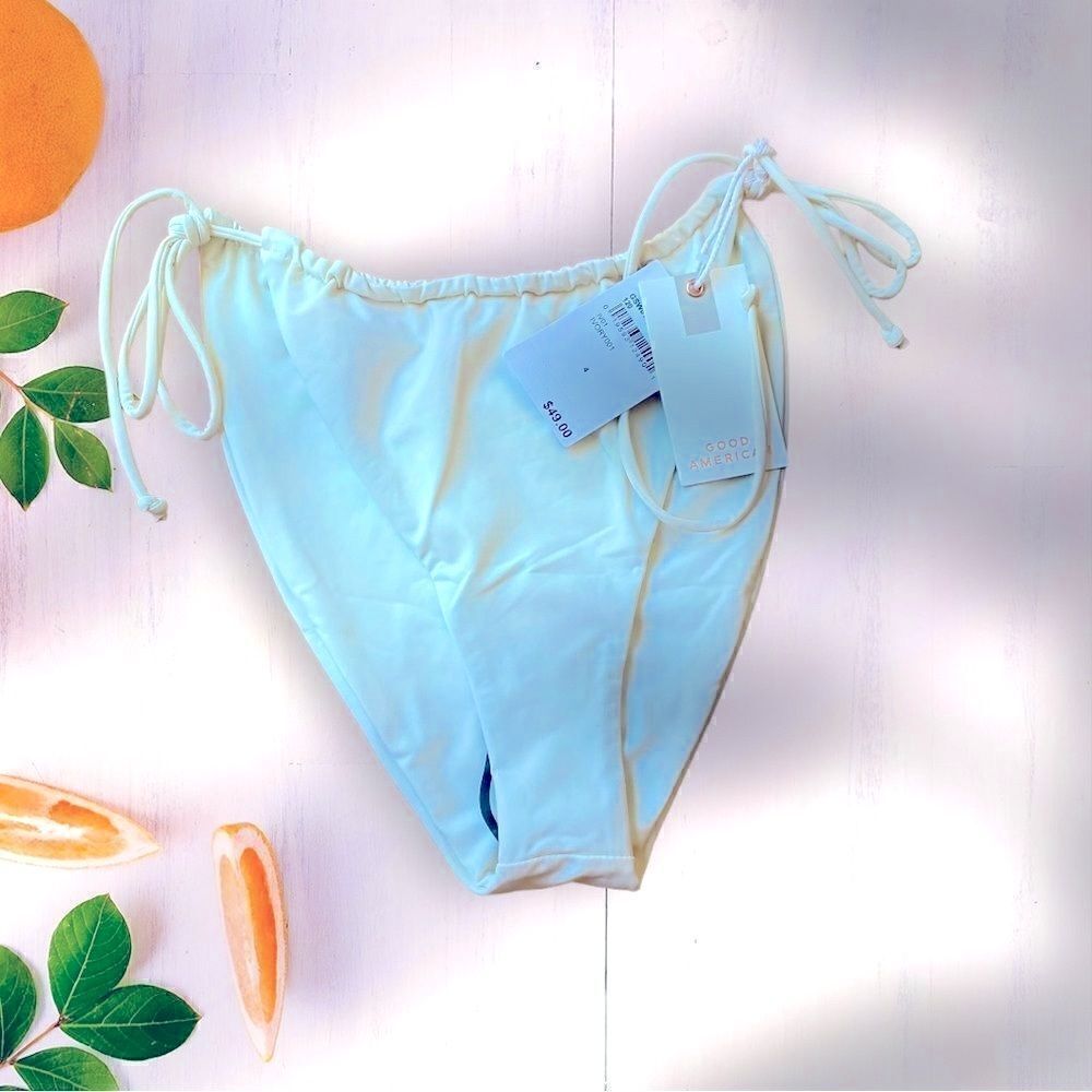 Good American Tiny Ties Bikini Bottom Size 4 NWT